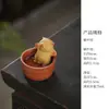Mascota de té de arcilla púrpura: tigre acostado, exquisito y lindo, cerdito de baño creativo, hecho a mano, adecuado para colección de té, decoración de mesa de té, adorno de sala de té
