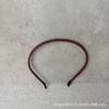 Diadema Original Estilo Normcore Sencillo Banda de Corduroy Envuelto en Correa Anillo Liso Aro Delgado para el Cabello Aro de Hierro para el Cabello Diadema para Estudiantes de Primaria y Secundaria