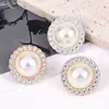 Chanel Abrigo Torre Cien Perlas Botón de Camisa Suéter de Gama Alta Cárdigan de Lana Pijama Hebilla Decorativa de Botón