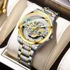 Nuevo Mecanismo de Reloj Mecánico Totalmente Automático Hueco de Doble Cara Bugatti Reloj Tourbillon para Hombre Venta Transfronteriza Douyin Dropshipping