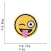 Pegatinas de Tela con Expresiones de Emoji Accesorios para Ropa Calcomanías Decorativas Parches Divertidos Serie de Insignias Redondas Lindas de Smiley