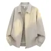Jaqueta Estilo Minimalista Americano Masculina 2026 Nova Marca Tendência Rogue Bonito Patchwork Desconstruído Solta Casual Roupa de Trabalho Jaqueta Masculina