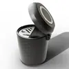 Cinzeiro de Carro de Fibra de Carbono Material ABS com Tampa Retardante de Chama à Prova de Respingo Vedação à Prova de Odores Cinzeiro Portátil para Carro