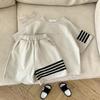 Conjunto Deportivo de Verano Estilo Coreano para Niñas, Camiseta y Shorts de Verano para Niños, Estilo Trendy de Celebridad de Internet, Conjunto Casual de Dos Piezas para Niños Mayores