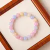Pulseira de Morganita Natural Cristalina Runya Pulseira Pequena Fresca de Sorvete de Morganita Contas Soltas Fábrica Atacado