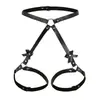 Cinto Preto de Couro Amarrado Cinto Amarrado à Cintura Calças Femininas Cinto Amarrado ao Quadril Acessórios de Roupa de Boate para Performance