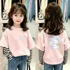 Camiseta de manga larga a rayas para niña, nueva colección de otoño 2026, top de algodón puro para bebés, camiseta interior infantil para otoño