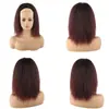 Peluca de coleta de pelo corto liso de fibra sintética transfronteriza para mujeres europeas y americanas, coleta de pelo con cordón, peluca Yaki al por mayor