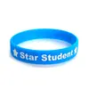 Pulseira de Aluno Estrela Recompensa Alunos Excepcionais Festa Temática Estrela Pulseira de Silicone de Aluno Estrela