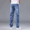 Jeans masculinos por atacado transfronteiriços novos, soltos, perna reta, finos e respiráveis, calças masculinas casuais versáteis, calças compridas, estilo masculino