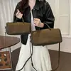 Cross2026 Otoño Nuevo Retro Estilo Coreano Gamuza Bolso Boston Textura Simple de Mano Hombro Cruzado