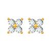 Brincos de flor oca nova transfronteiriça brincos de pétala vintage moda nicho design diamante lua brincos de amor