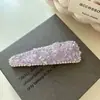 Horquilla de Cristal con Pedrería Triangular Estilo Dongdaemun con Diseño Único, Pinza Dulce y Elegante para Flequillo Lateral, Suministro al por Mayor