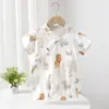 Mono de Gasa Nuevo de Verano para Bebé Recién Nacido Bambú de Jade Algodón Gasa Ropa de Manga Corta Fina Transpirable Ropa para Aire Acondicionado