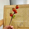 Venta al por mayor, nuevo cubo de bendición colgante de granada pequeña individual para la víspera de Año Nuevo, cabeza de flor de hortensia de madera de un solo fruto rojo festivo