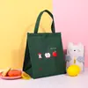 Bolsa Fofa para Lancheira de Estudante, Bolsa de Mão, Lancheira Térmica, Lona, Trabalhador de Escritório com Arroz, Simples, Grande Capacidade, À Prova d'Água