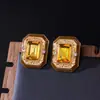 Pendientes Vintage de Azúcar Esmaltado Retro Palacio Lujo Ligero Pendientes Desgastados Artísticos Gama Alta Incrustados con Diamantes Pendientes Dulces de Gota