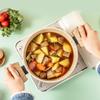 Olla para sopa de piedra Maifan sartén antiadherente olla para sopa de gran capacidad cocina de inducción universal olla para guisar de dos asas olla para vaporizar olla para leche venta al por mayor