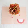 Nueva Tarjeta de Felicitación 3D Pop-Up para el Día de San Valentín con Sobre Rojo, Diseño de Sol Grande, Flores Desmontables, Regalo de Agradecimiento, Tarjeta de Bendición Hecha a Mano al por Mayor