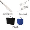 Conjunto de talheres de aço inoxidável para camping, piquenique, faca de bife, garfo e colher, bolsa de pano portátil, transfronteiriço Amazon