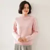 Suéter de Cachemira con Cuello Alto y Mangas Raglán para Mujer Tejido Otoño Invierno Nuevo Agradable a la Piel Casual Sencillo Holgado Versátil Capa Base