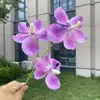 3 Cabeças 14 Cores Nova Flor Artificial Vanda Casamento Decoração de Casa Flor Falsa Atacado