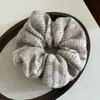 Scrunchie de Lã Tricotado Estilo Fair Isle Macio e Aconchegante Retrô para Mulheres, Prendedor de Rabo de Cavalo Tamanho Grande