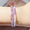 Pulsera de Amatista Natural Personalizada Profesional para Mujer, Pulsera de Alta Gama para Mejor Amiga, Pulsera de Cuentas de Cristal Natural Real