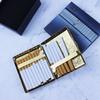 Estuche para cigarrillos de cobre puro, marca Double Gun, crisantemo dorado, doble cara, paquete de 20, estuche extendido para cigarrillos, personalidad, regalo de alta gama, venta al por mayor, generativo