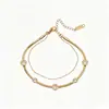 Pulsera popular de titanio y acero estilo ins, moderna, versátil, corazón, mariposa, estrella, geométrica, de acero inoxidable, joyería para la mano