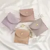 Bolsa para Joyería Estilo Coreano Bolsa para Empaque de Regalo de Cuero PU Bolsa de Almacenamiento para Anillos, Collares y Pendientes con Hebilla Oculta