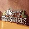 Etiqueta de letra inglesa Feliz Navidad Etiqueta de línea dorada y plateada etiqueta suministros de decoración navideña