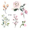 Pegatinas de tatuaje pequeñas y frescas al por mayor Jardín de Monet flor ceja mariposa caricatura brazo pintura tatuaje pegatina de transferencia