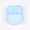 Prato de Refeição para Bebê Transfronteiriço, Ventosa para Bebê, Tigela de Silicone de Grau Alimentício, Prato de Suplemento Alimentar Resistente a Quedas, Prato de Louça para Alimentação Infantil