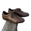 Couro Macio, Sola Macia, Sapatos Casuais Confortáveis de Sola Lisa para Mulheres, Novo Lançamento Primavera 2026 Versátil de Alta Qualidade Retro Tênis de Treino Alemão