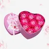 Presentes Criativos para o Dia dos Namorados Dia das Mães Urso Flor de Sabão Rosa Caixa de Presente Caixa de Ferro em Formato de Coração Exclusivo Atacado Transfronteiriço