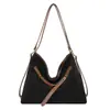 Bolso de Hombro Retro de Gamuza Escarchada de Moda y Gama Alta para Mujer Textura de Nicho Gran Capacidad Bolso de Viaje de Moda