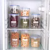 Frasco grande de plástico transparente sellado, frasco para leche en polvo, frasco para té, frasco para alimentos, caja para almacenar granos de cocina, frasco de almacenamiento