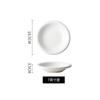 Prato Fundo XYT Estilo Europeu Branco Puro com Borda Invertida Cerâmica Prato Grande para Sopa Prato Tambor Prato para Salada Prato para Sobremesa Utensílios de Mesa Domésticos