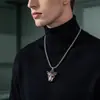 Collar Cabeza de Leopardo Nuevo Primavera 2025 Transfronterizo para Hombre Colgante Europeo y Americano de Alta Gama Joyería Hip-Hop Exquisita y Moderna al Por Mayor