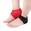 Cubierta de talón unisex protector de tobillo deportivo resistencia al desgaste del talón con agujero cubierta para el pie calcetines de talón tela negra y roja