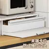 Estante de Almacenamiento Extraíble para Horno de Microondas Bandeja de Preparación de Cocina Cajón Bandeja para Arrocera Banco de Trabajo Deslizante de Almacenamiento