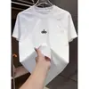 Nueva Camiseta Bordada para Hombre 2026 Verano Casual Moderna Fresca Cuello Redondo Secado Rápido Deportiva Manga Corta