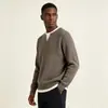 Venda Quente Transfronteiriça Em Estoque Peça Dupla Gola Redonda Cor Sólida Casual Quente Suéter Base Camisa Masculina Tricô Amazon