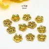 Paquete de oro de 18k copo de nieve metal flor sombrero pétalos DIY joyería pulsera cuentas soporte espaciador arena oro accesorios