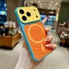 Magnético 3D de Onda de Alto Valor Aplicável para Capa de Celular Apple 17promax iPhone18pro Color Blocking 16/15