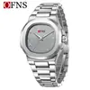 Reloj Masculino Más Vendido Transfronterizo Oufani Simple Doble Esfera Números Árabes Reloj Cuadrado Clásico de Cuarzo