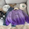 Nuevo Estilo Primavera y Otoño para Bebés y Niños, Manga Larga Degradada, Atractivo, Moderno, Sudadera con Capucha, Versátil, Top Casual, Niños, Cuello Redondo, Sudadera con Capucha, de Moda