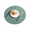 Individual de Mesa de Cuero Impermeable Antideslizante Transfronterizo Redondo de Doble Cara Hotel Hogar Aislamiento Individual Mesa de Comedor Sensación Avanzada Mantel Individual para Alimentos