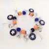 Pulseras de Equipo MLB Texas Florida Astros Rangers Marlins Warriors Pulseras de Cuentas para Fans